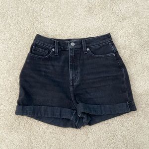 BDG black high-rise mom shorts!